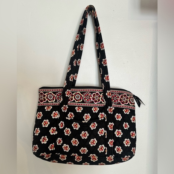 Vera Bradley Floral Black Purse - Picture 1 of 6